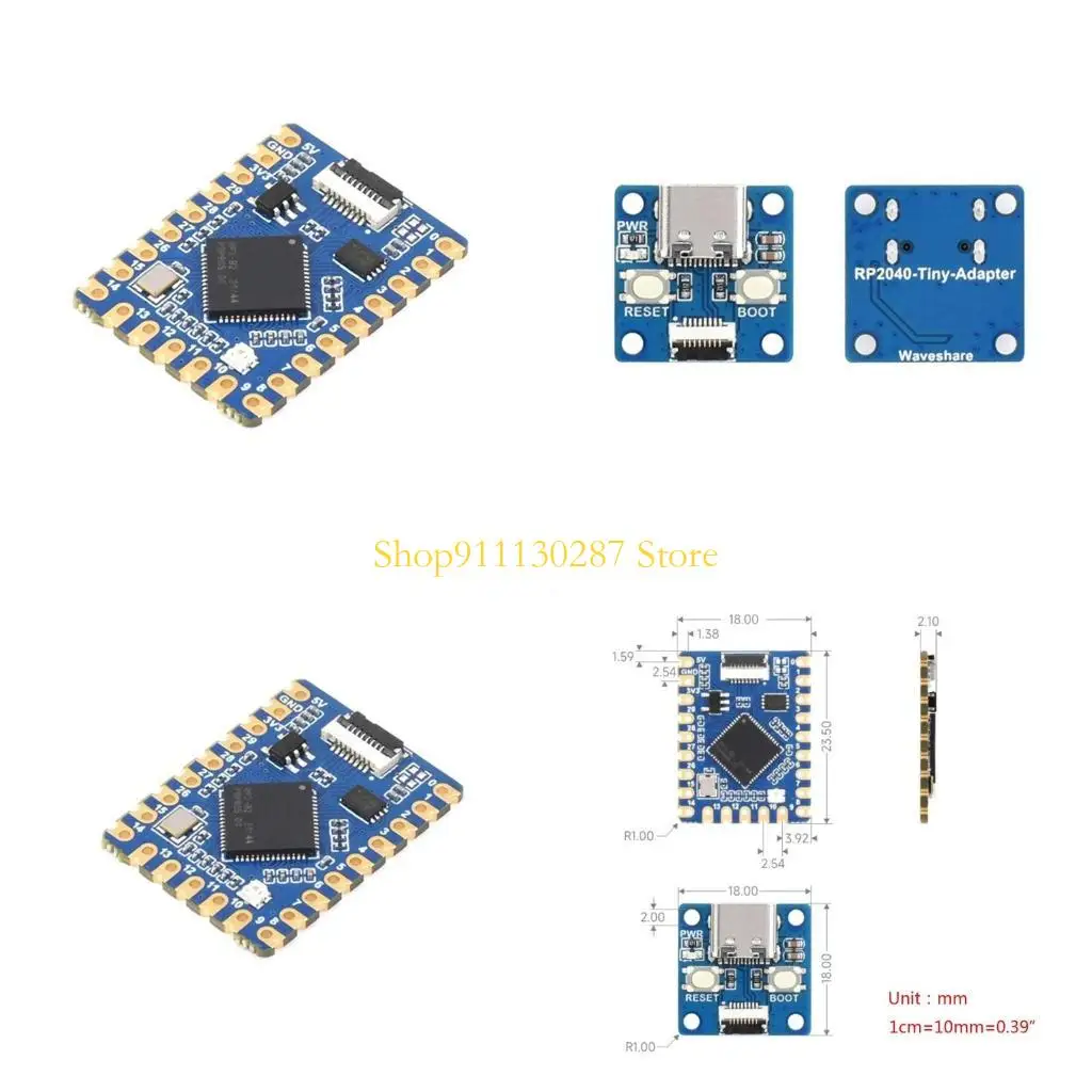

J1HC Lightweight RP2040-Tiny Development Board Microcontroller Board Dual-Core Arm Cortex-M0+ Processor