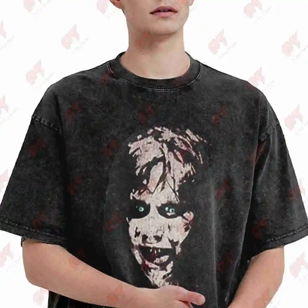 The Exorcist Vintage Promo Vintage Washed Tee Pure Cotton T-Shirt
