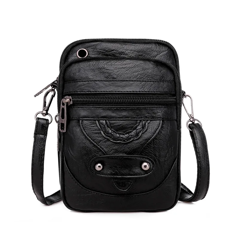 Bag Women's Crossbody New Texture Shoulder Bag Mobile Phone Bag Soft Leather Western Style Mature Fashion Retro Small Bag