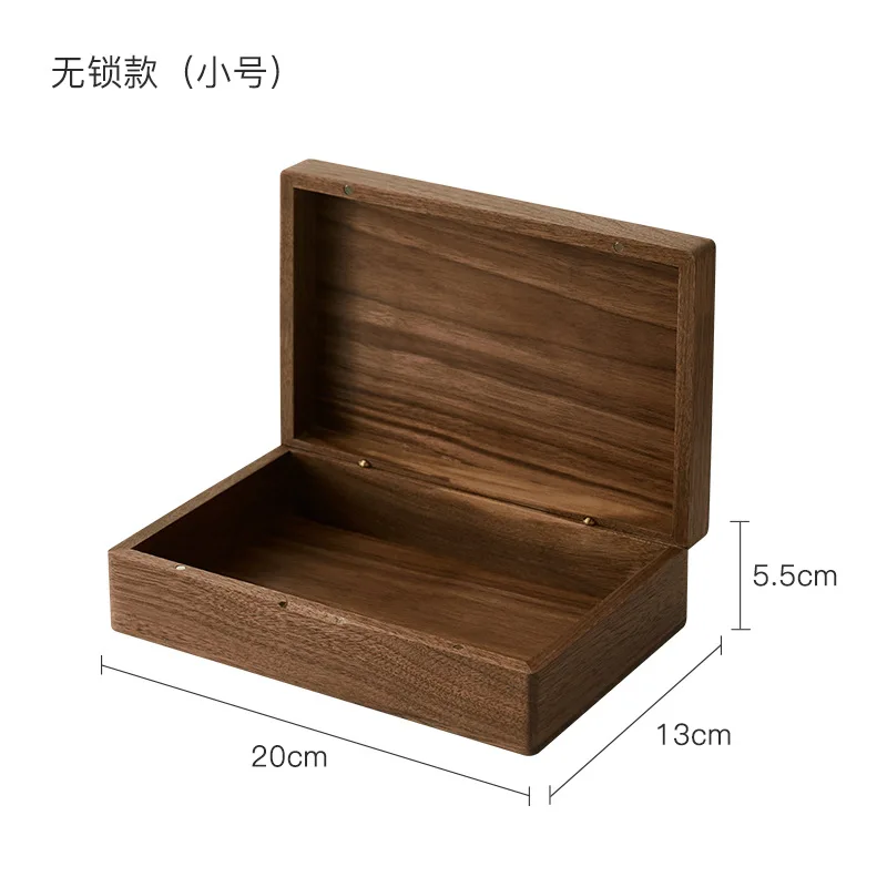 Creative Home Walnut Vintage Desktop Items Cosmetic Jewelry Storage Solid Wood Box