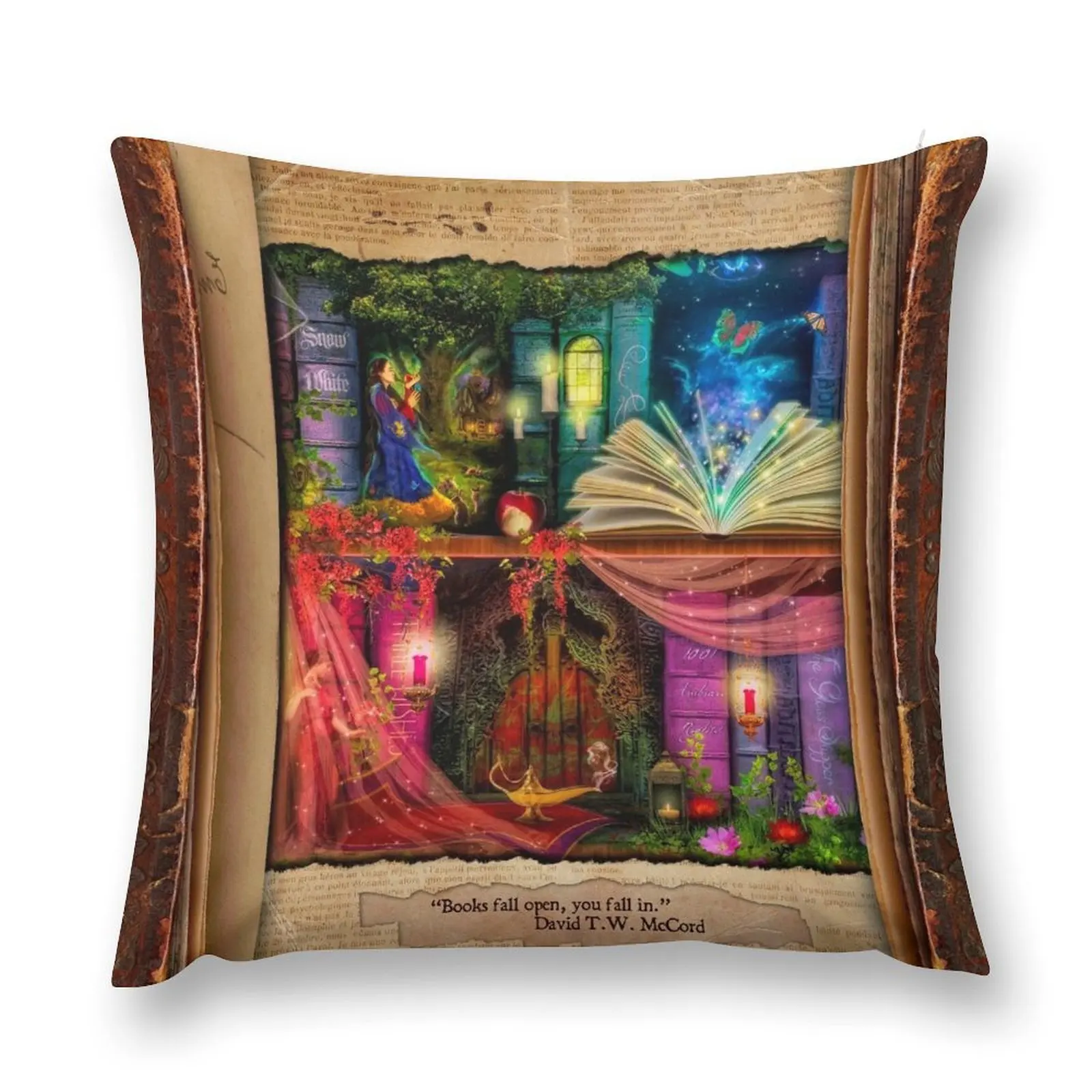 

The Curious Library Calendar - May Throw Pillow pillowcases for sofa cushions Cushion Cover Set Pillowcase pillow