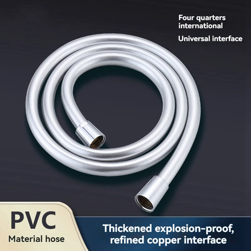 Flexible Shower Hose 1.5M - High Pressure, Anti-Twist, PVC, Universal G1/2 Fit For Handheld Shower Heads