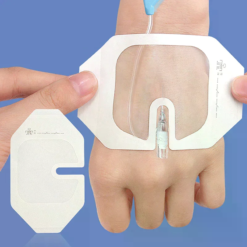 5pcs Octagonal Invisible Fitting Fixation Application Pu Transparent Visual Retained Plaster Waterproof Dressing Patch