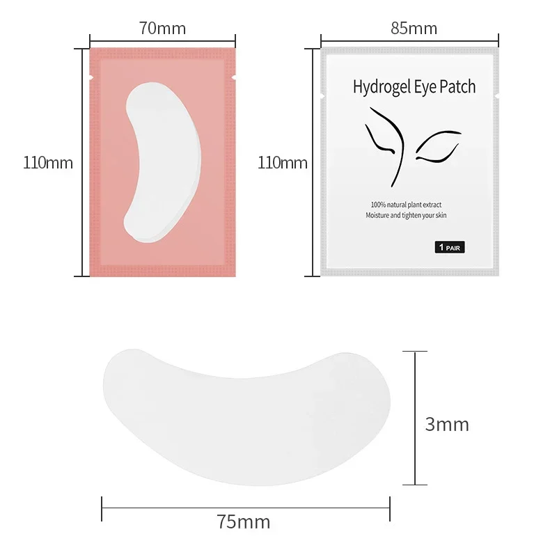 Patchs pour la construction de coussinets pour les yeux en hydrogel, autocollants en papier pour extension de cils, non pelucheux, fournitures de maquillage