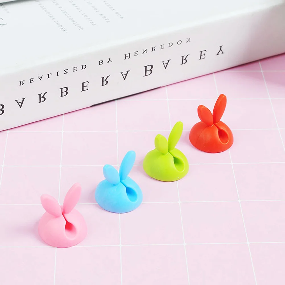 

8Pcs Cable Organizer Clips Rabbit Ears Self Adhesive Cord Holders for Home Office Cable Management Wire Cord Organizer