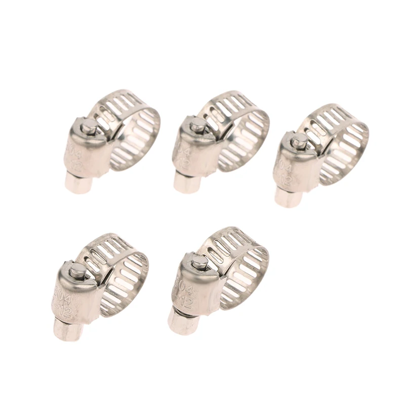 Kit de braçadeira de mangueira de aço inoxidável 304, 100 peças-6mm a 44mm, linha de combustível e clipes de tubulação de água, conjunto durável de fixadores de mangueira de vários tamanhos