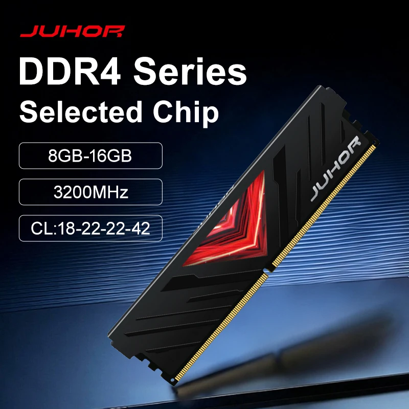 JUHOR Memory DDR4 8GB 16GB 3200MHz CL18 Desktop Computer Memory Ram
