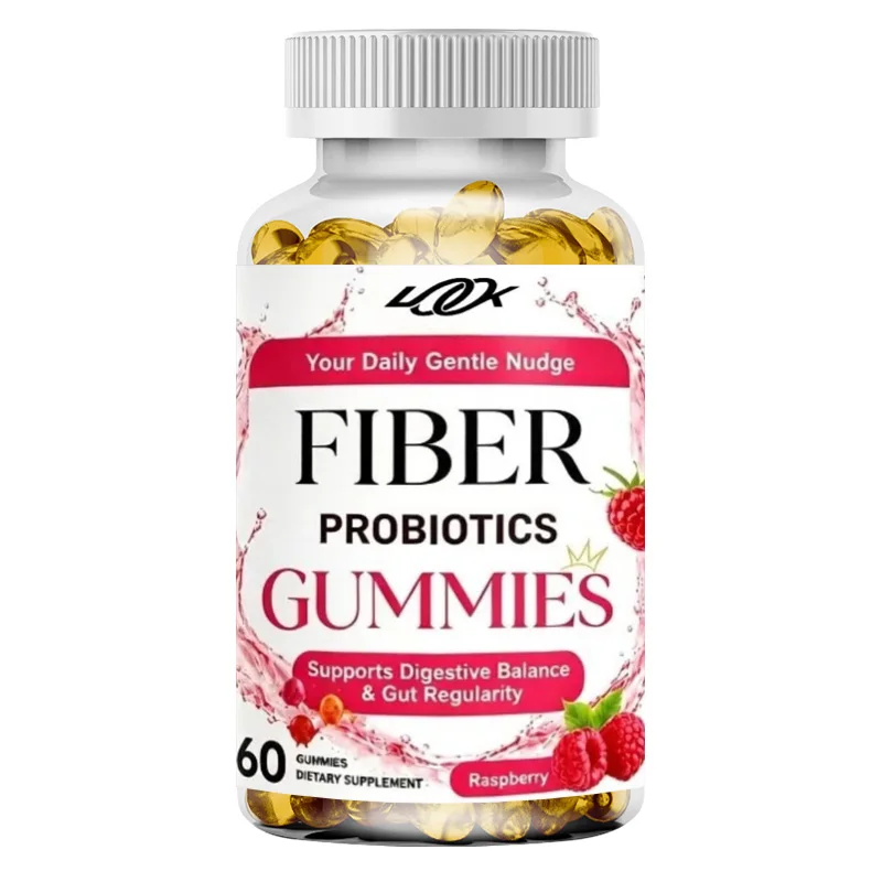 Probiotic Kombucha Fiber Gummies for Bloating, Intestinal Health, Digestive Balance, and Daily Routines -60 Gummies