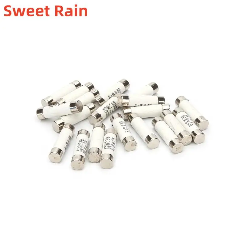 20Pcs 10*38 Fast blow Ceramic Fuse 10x38mm Fuse 500V 1A 2A 3A 4A 5A 6A 8A 10A 16A 20A 25A 32A RO15 RT19 RT14 RT18