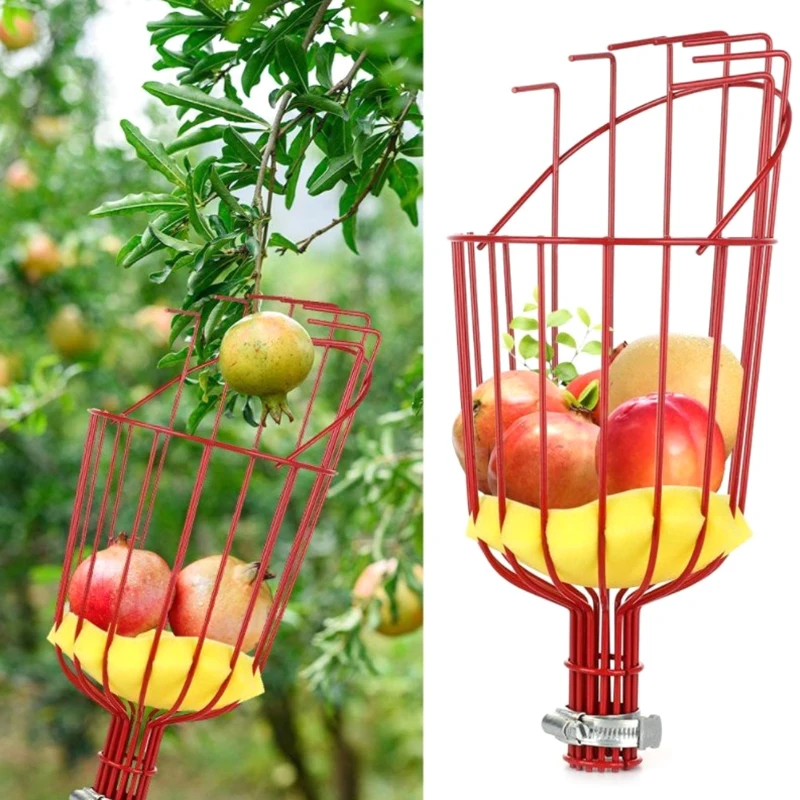 New【Deep Basket Fruit Picker Head Convenient Fruit Picker Catcher Peach Picking Farm Garden Picking Device Garden Tools】