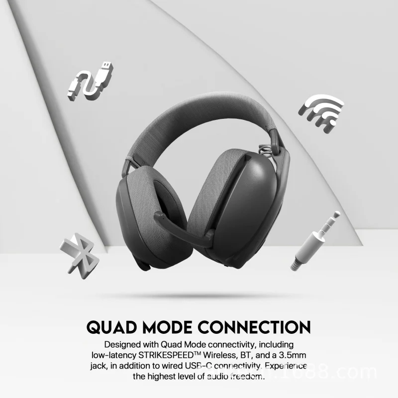 FANTECH WHG03Pro Wireless Gaming Headphone Quad Mode 7.1 Surround Sound Low Latency Lightweight Suitable Phone PC SWITCH Players