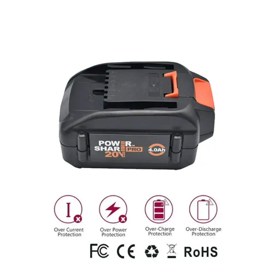 WORX barang asli asli, WA3578 - PowerShare 20V 4.0AH/5.0AH/6,0ah lithium-ion kapasitas besar baterai