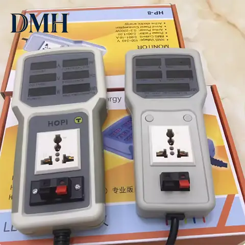 DMH .HOPI HP-9800 Handheld Power Meter Power Analyzer LED Metering Socket Measurable Current-voltage Power Factor