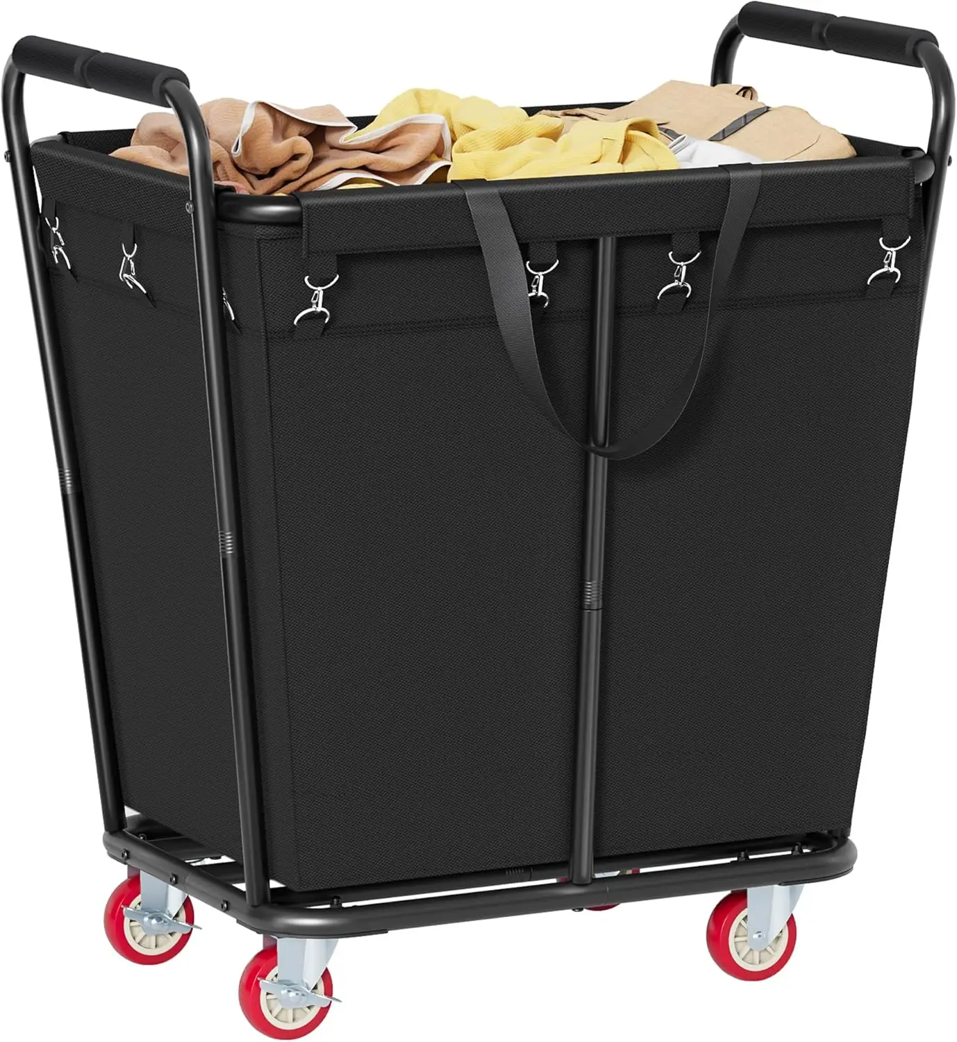 

300L Heavy Duty Laundry Cart with Wheels, Rolling Hamper Sorter for Clothes Storage, Industrial Dirty Clothes Hamper for Home & Hotel