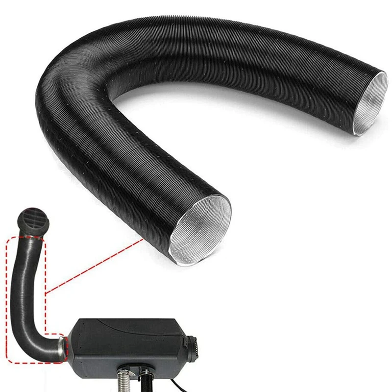 3Pcs 60 Mm Aluminum Foil Heater Hose Preheater Hose For 2000W Air Heater Outlet Car Air Duct Drain Hose