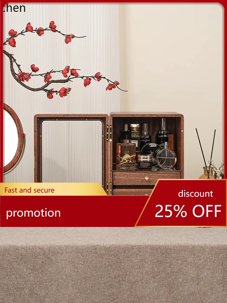 ZMLdrawer type stowable storage perfume jewelry solid wood jewelry box high-end exquisite cabinet