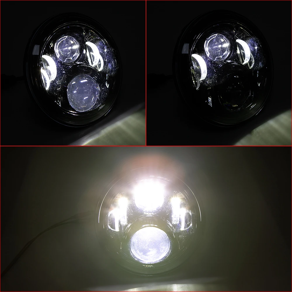 Faro delantero LED redondo para motocicleta Honda, 60W, 7 pulgadas, DRL, Universal, 7 pulgadas