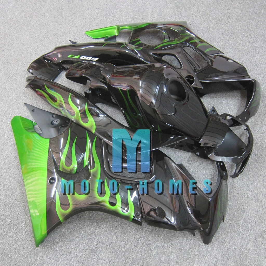 Rebuild Bike Fairings For Honda CBR600 1997 1998 97 98 CBR 600 F3 High Quality ABS Motorcycle Bodywork ZXMT Green Flame