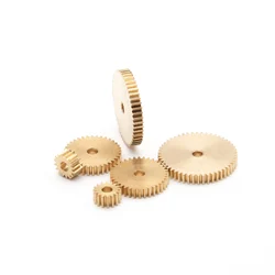 MINI Spur Copper Gear 0.3M 22/25/28/32/36/50/120 Teeth 2/5mm DIY MODEL 120 Teeth 36.6mm 25.02mm DIY Ultrathin Model Gear