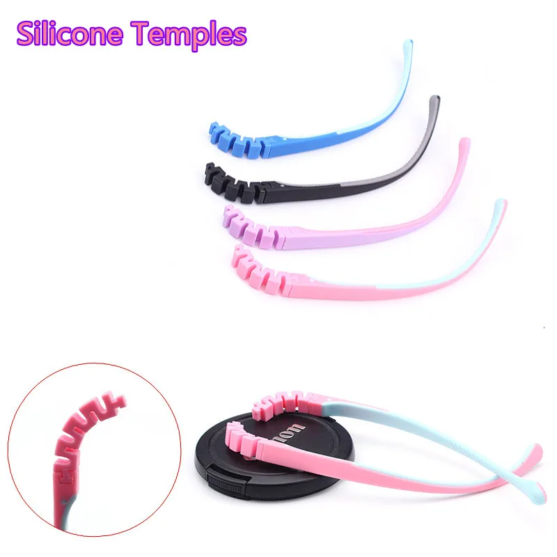 Silicone Children's Glasses Temples Two-color Bayonet Temples Removable Accessories Plug-in Glasses Frame Bracket Feet