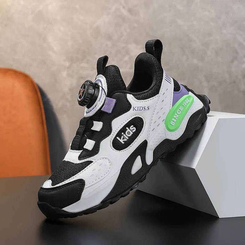 

Новинка осени 202, детская повседневная обувь, кроссовки с дышащей сеткой для девочек и мальчиков, нескользящие кроссовки, уличные детские теннисные прогулочные кроссовки