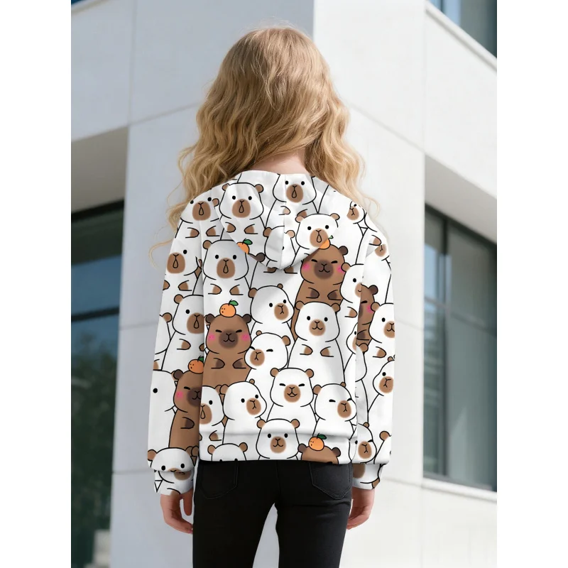 سترة غير رسمية للخريف والشتاء على شكل الدب الكرتوني للفتيات لعام 2025 #2