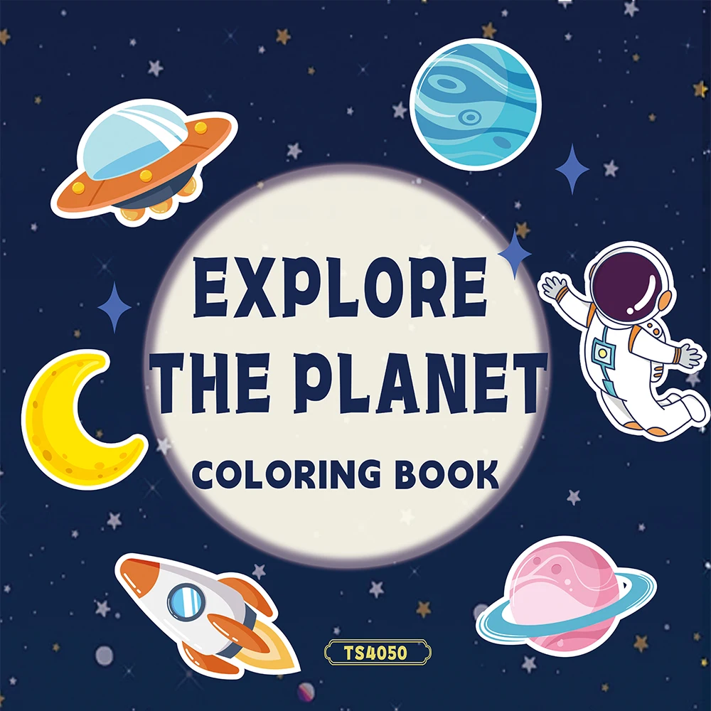 

Space Planet Coloring Book, 30 Different Patterns, 8.3x 8.3 inch 100gsm Thick Paper, Good for Emotional Relief, Holiday Gifts