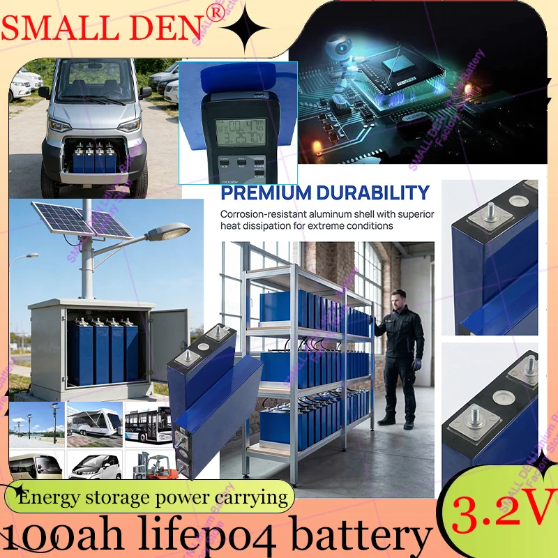 

12V campervan golf cart off-road vehicle solar power wind power yacht Grade A lithium iron phosphate battery Lifepo4 3.2V 100Ah