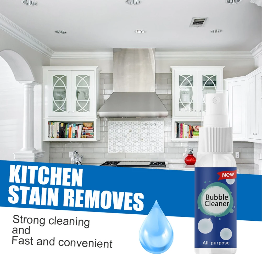 2022 Kitchen Grease Cleaner Bubble Cleaner Multifunctional Foam Cleaner Rust Remove Household Cleaning Tool Bubble Spray