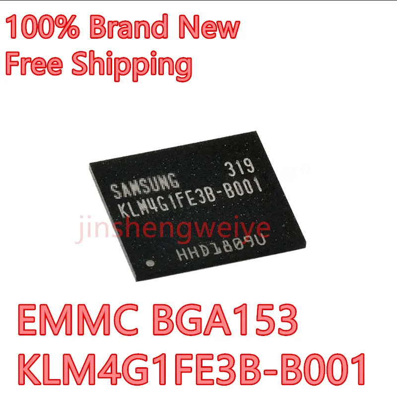 2~10PCS KLM4G1FE3B-B001 emmc BGA153 4G Mobile Phone Chip 100% Brand New Free Shipping The more quantity, the better the price