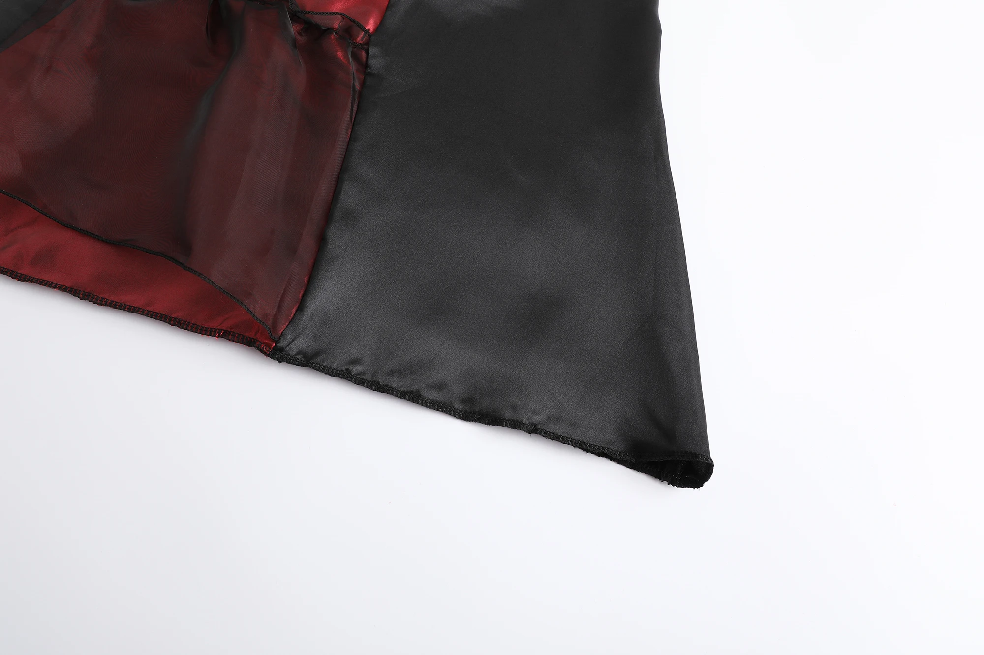 Mädchen-Vampir-Königin-Kostüm Schwarzes Rotes Vintage-Langes Kleid Mit Kragen-Accessoire Für Halloween-Karneval-Cosplay – Detail 11