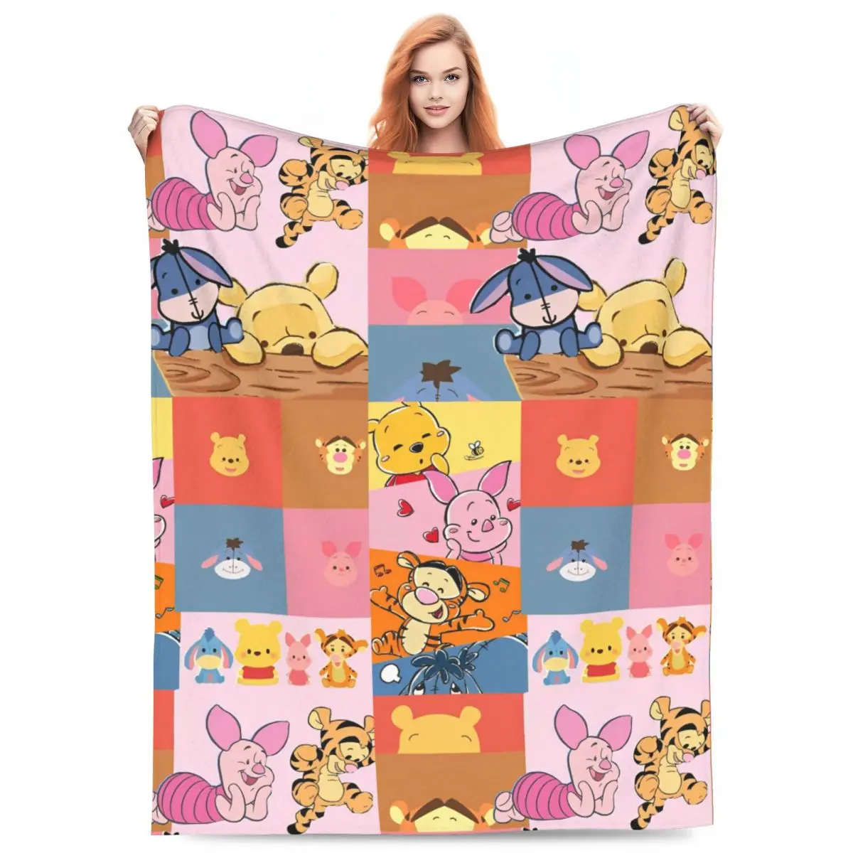 Winnie The Pooh And Friends Piglet Tigger Eeyore Blanket Super Warm Throw Blanket Winter Airplane Travel Couch Chair Bedspread