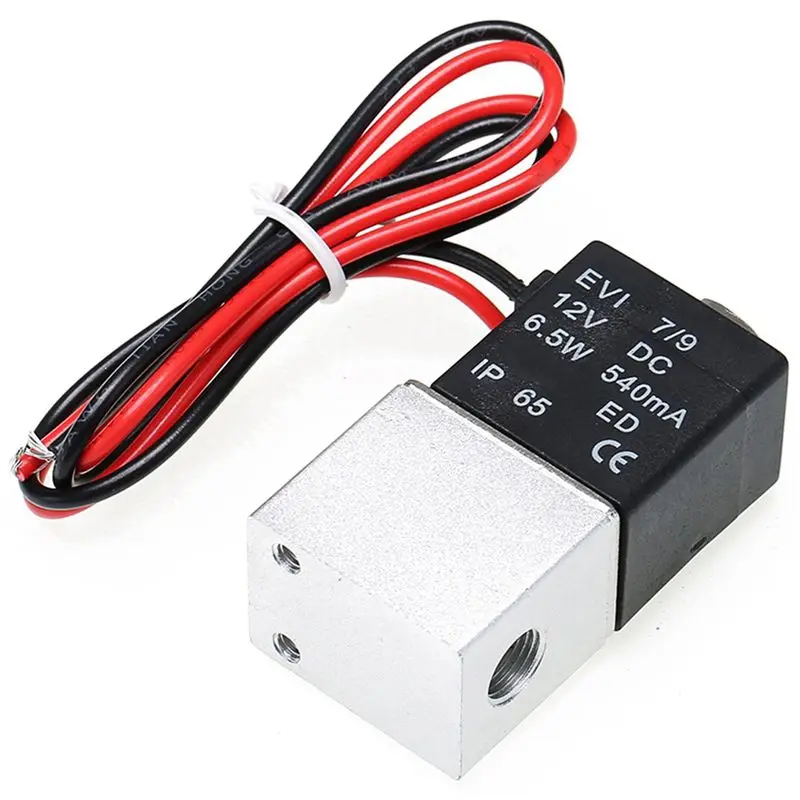 AT29-10Pc 1/4 Inch NPT 2 Ways Normally Closed Valve 12V Pneumatic Aluminum Electric Solenoid Air Valve