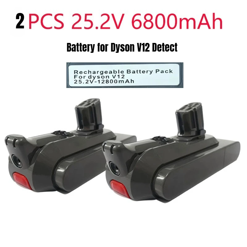 25.5V 12800mAh lithium-ion vacuum cleaner battery snap-on version suitable for Dyson V12 series V12 Absolute V12 Animal