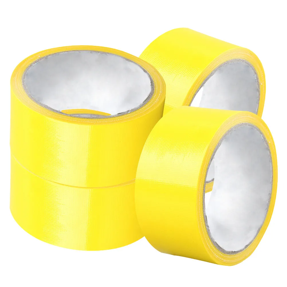 4-rolls-heavy-duty-waterproof-cloth-duct-tape-single-sided-strong-adhesive-for-carpet-repair-rug-fixing-pipe-wrapping-surface