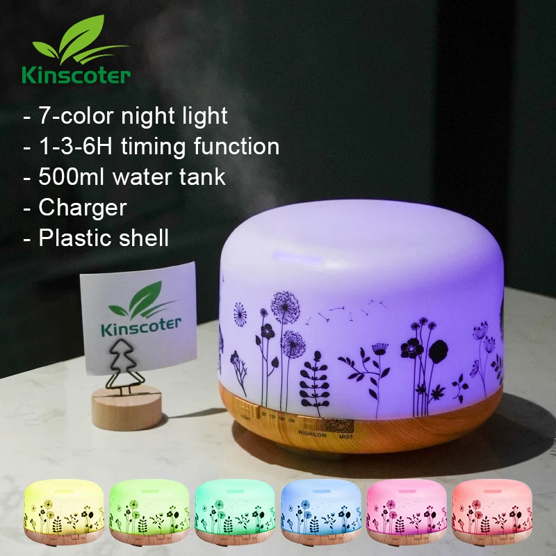 500Ml น้ำมันหอมระเหย Essential น้ำมันเครื่องพ่นอโรมากลิ่น Air Humidifier สำหรับ SPA Home โรงแรม