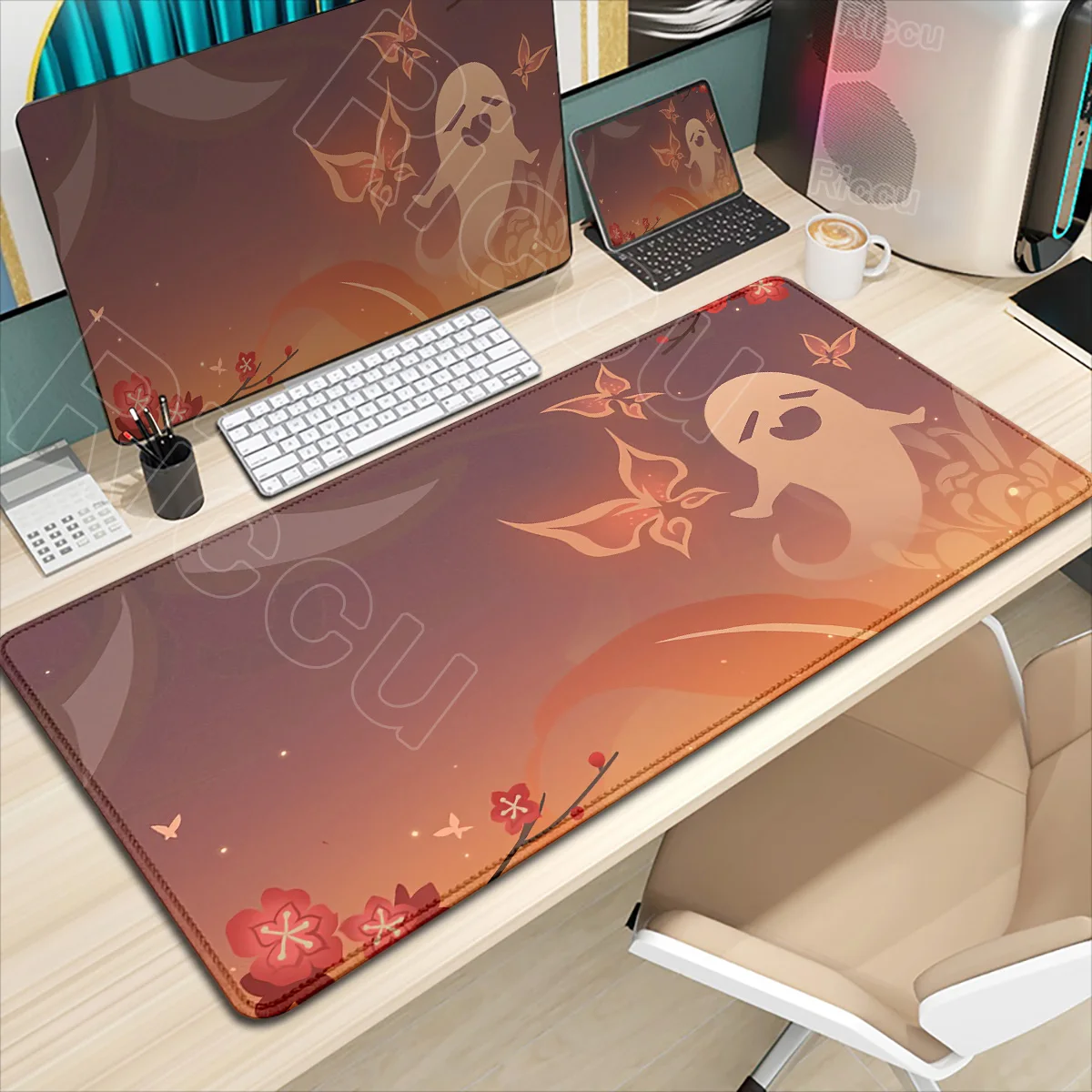 HD All Genshin Impact Liyue Character Pattern Mousepad Hu Tao Xiao Shenhe Xianyun Laptop PC Gaming Anime Mouse Pad XXL Desk Mats