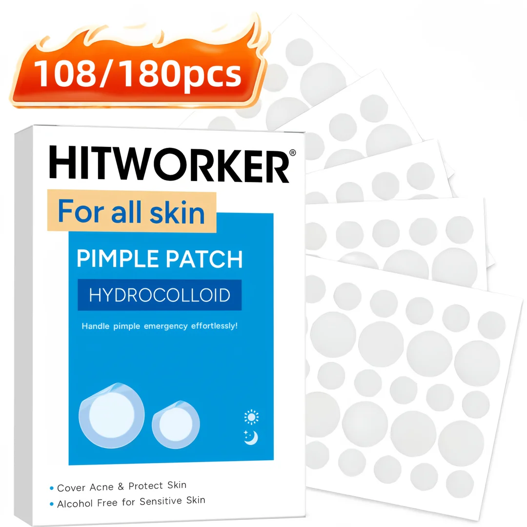 108/180pcs Tea Tree Oil Acne Patches Gentle Non-Irritating Conceal Pimples Blemishes Skin  Suitable for All Skin Types