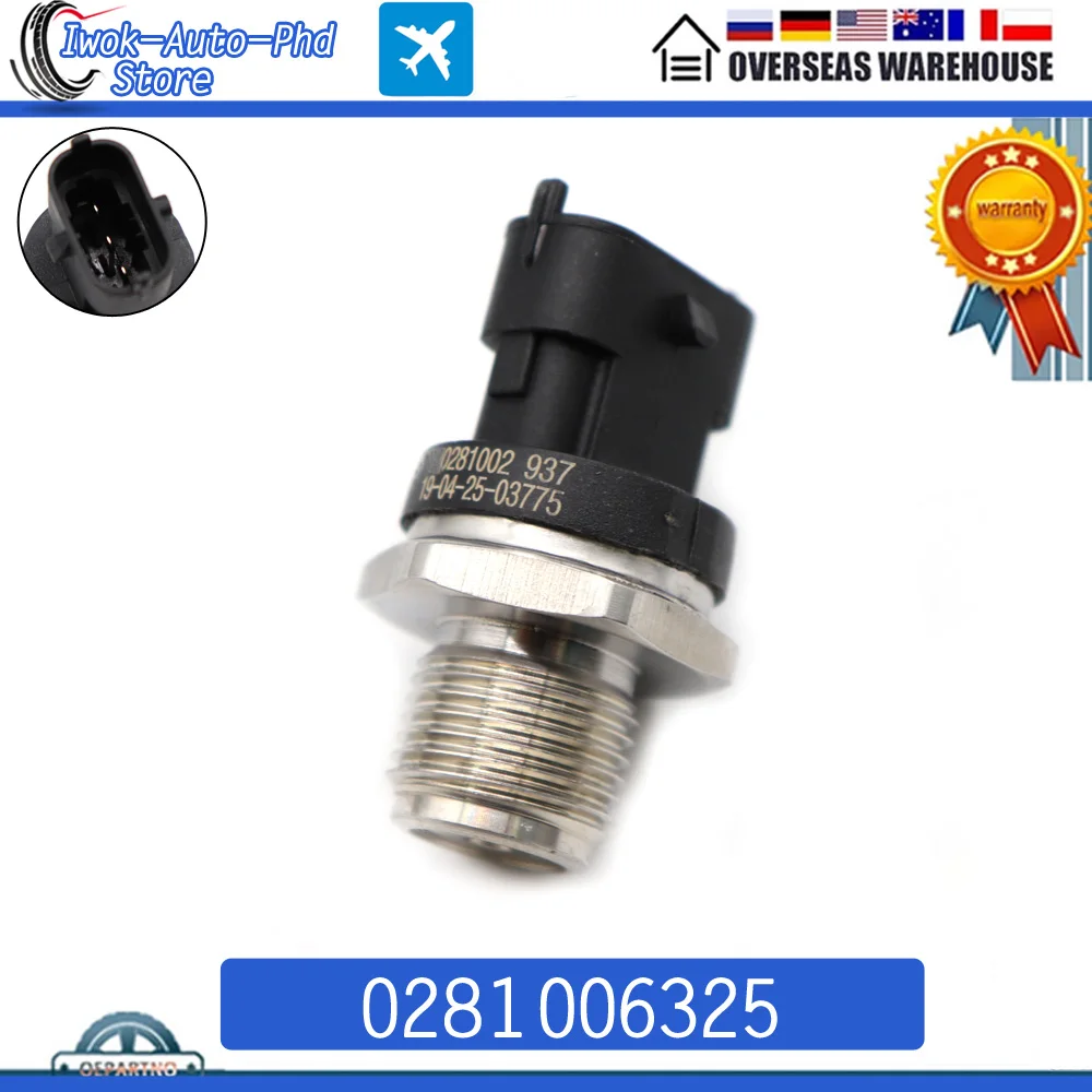 0281006325 Fuel Rail Pressure Regulator Sensor Common Rail valve For Cummins ISLe QSL ISDe ISBe QSB6.7 ISF 2.8 185 210 270