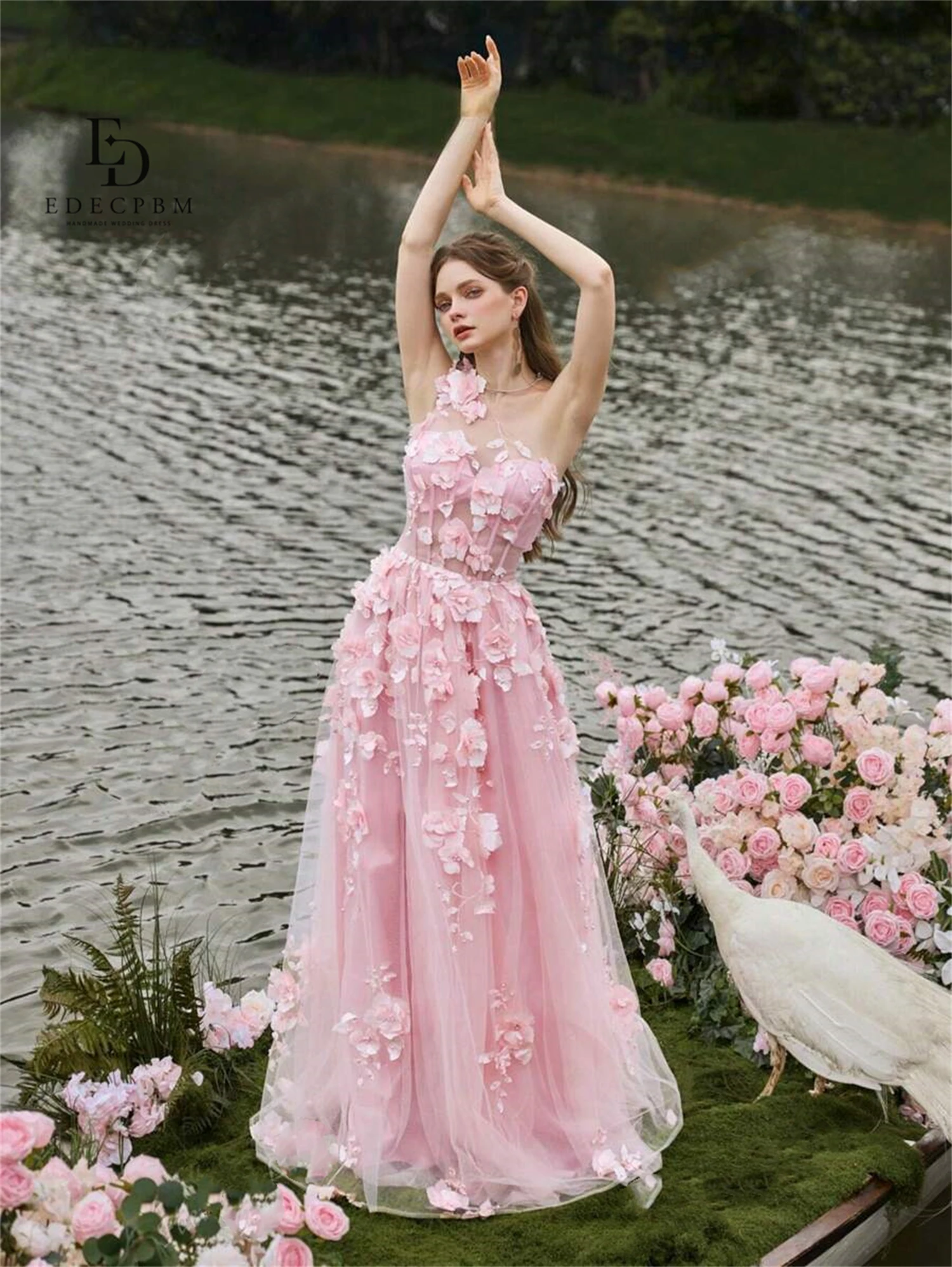

EDECPBM Customized Party Dress Formal Dresses Women Special Occasion Dress Birthday Dresses Luxury 2025 Flower Fabric Ball Gowns