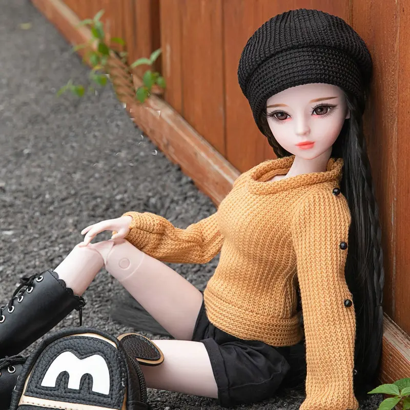 

Handmade BJD Doll 1/3 Full Set 60cm Fashion Beautiful Girl Ball-Jointed Collectible Dolls Like Real Joint Doll Gift For Girl Toy