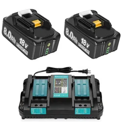 Battery 18v for Makita BL1860 BL1850B BL1850 BL1840 BL1830 Screwdriver Battery & Charger 18v Replacement Power Tool Batteries.