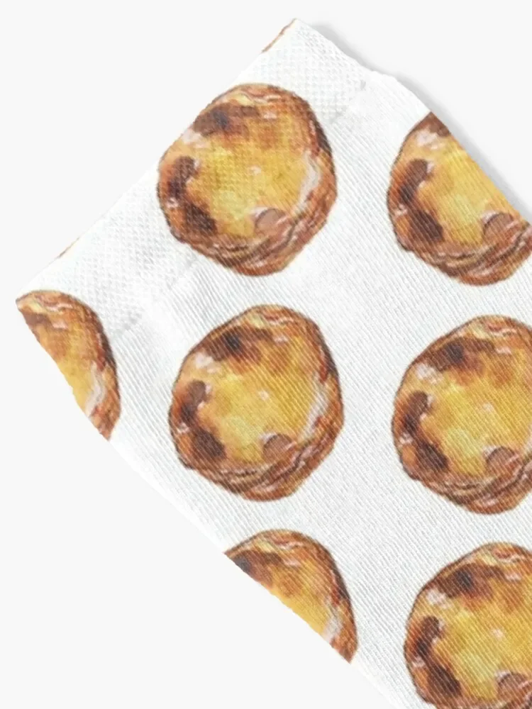 Pastel de nata, portuguese tarts white Socks professional running christmas stocking Man Socks Women's