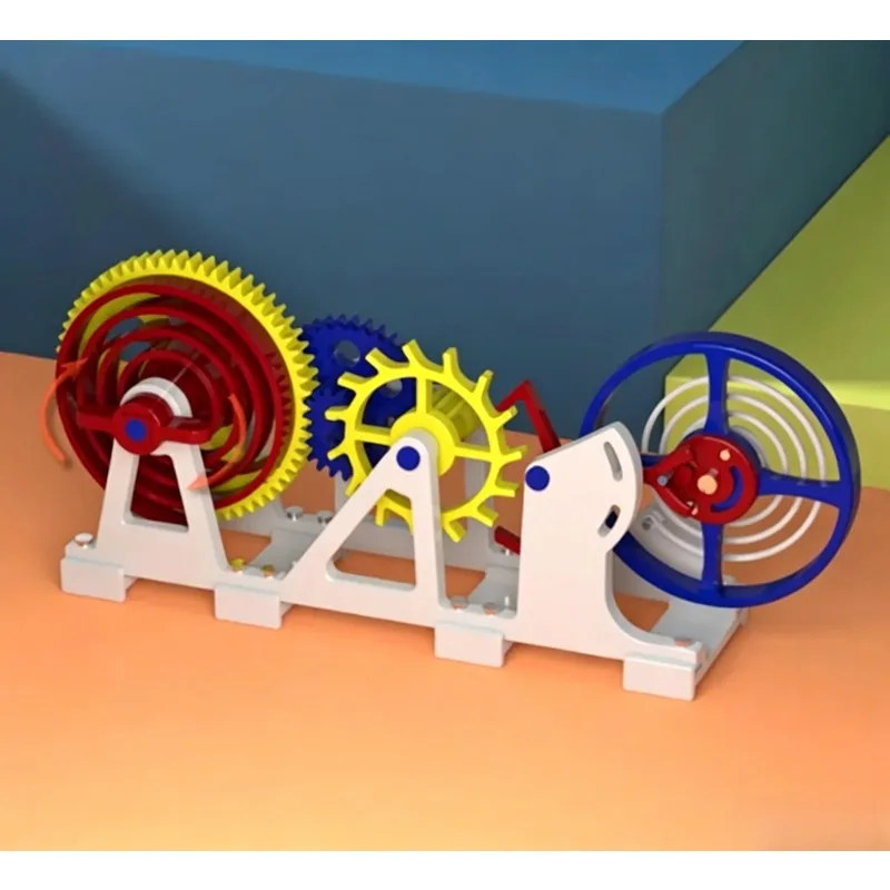 Simulated Clock Escapement Movement Model Kit, 3D Printed Tourbillon Mechanical Structure Desktop Decorative Display Ornament