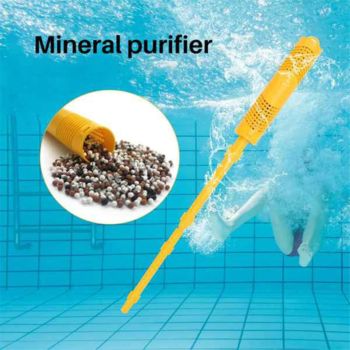 Barras minerales de Spa para bañera de hidromasaje, inserciones de barra Mineral de Spa, filtro-amarillo, 2 paquetes