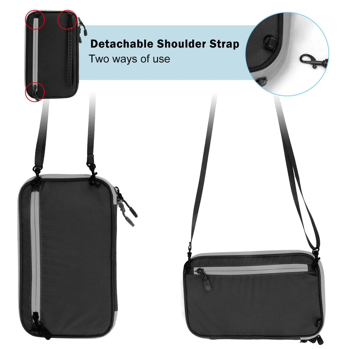 Reisebrieftasche, Familienpasshülle, Reiseaccessoires-Organizer für Tickets, Karten, Bargeld, Holiday Essentials Case Cover – Detail 5