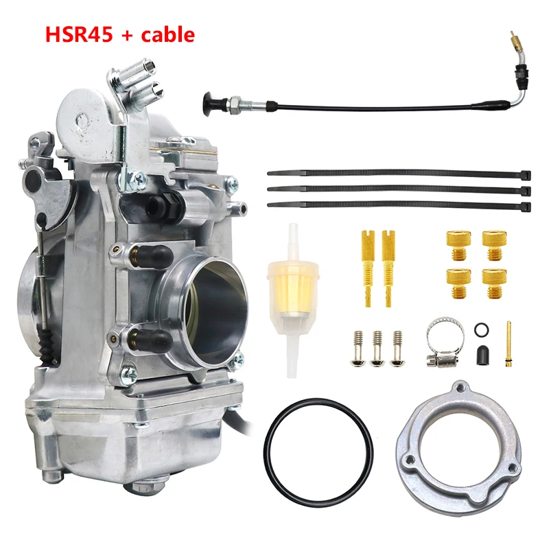 Zsdtrp Motorfiets Carburateur Mikuni Hsr TM42 42Mm HSR45 45Mm HSR48 48Mm Voor Harley Evo Evolution Pumper Carburateur met Jets