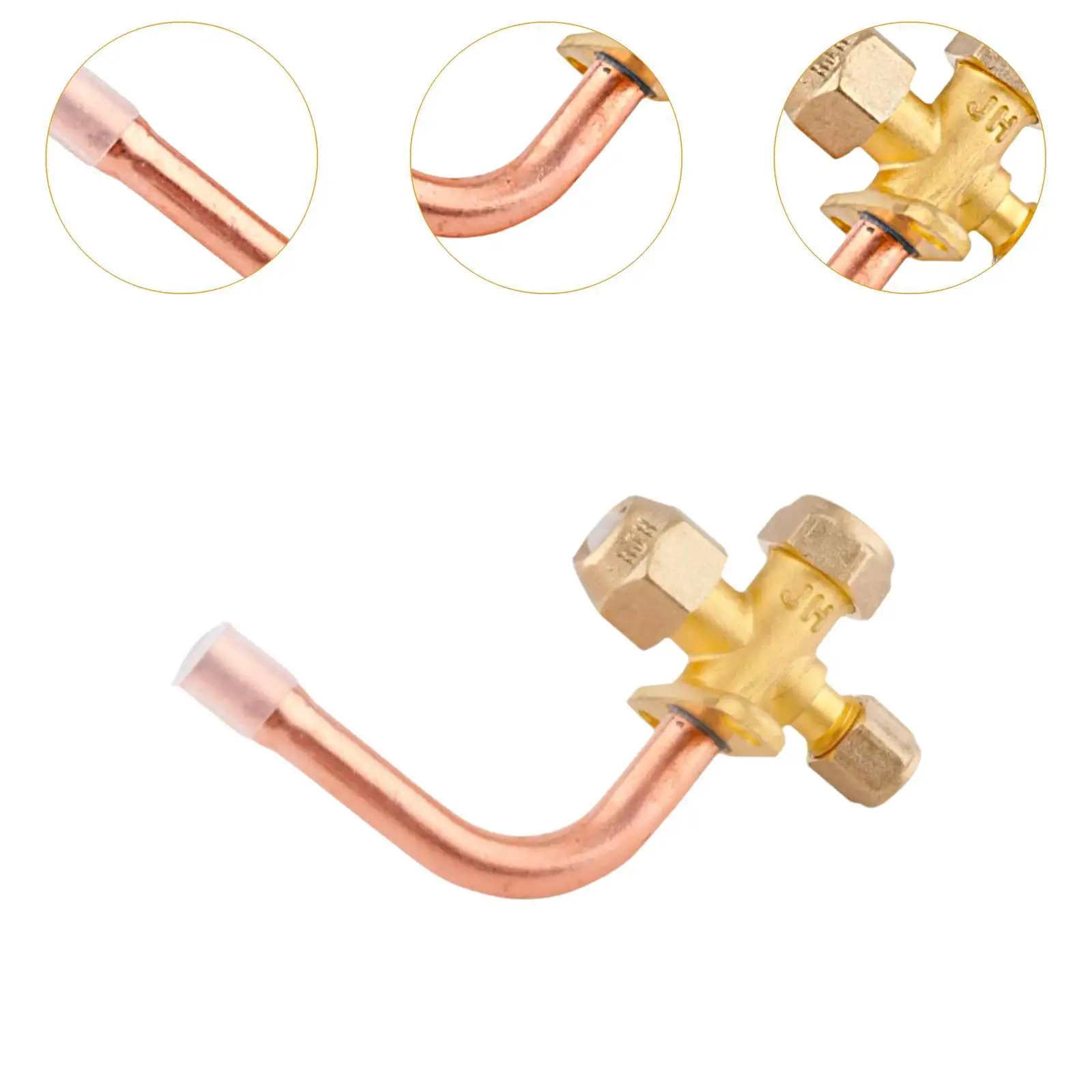 Air Conditioner Stop Valve Sturdy AC Spare Part Copper Outdoor Unit Stop Valve Fitting
