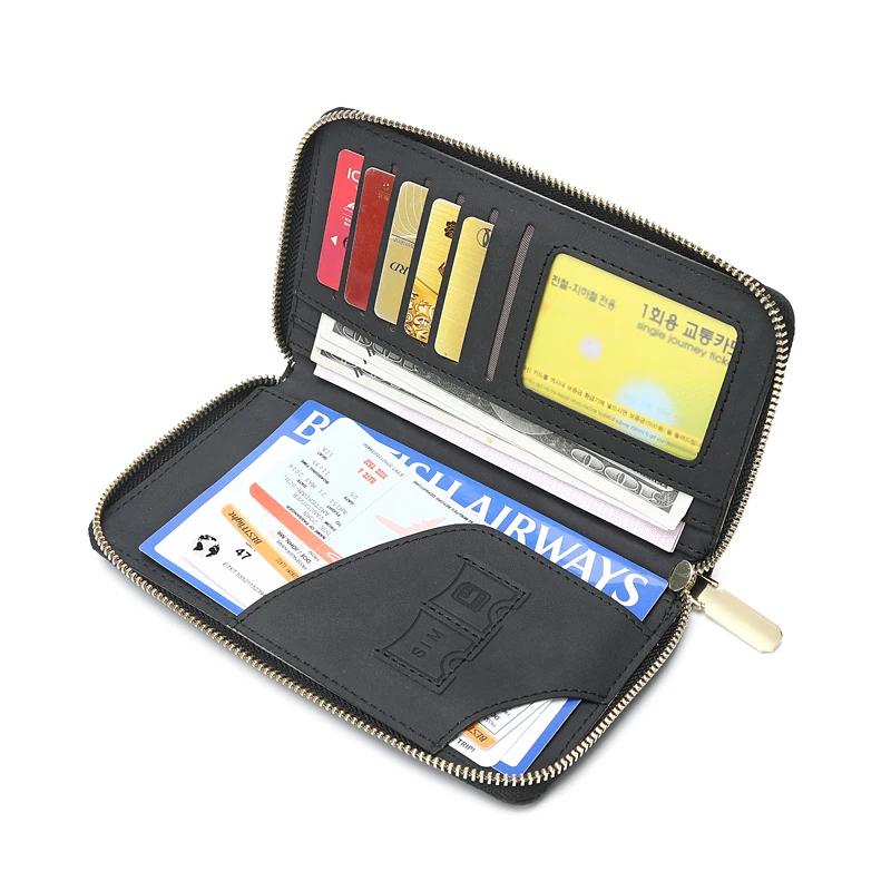 New Multifunctional Passport Cover Card Holder, Mobile Phone Travel Passport Wallet, Pu Leather RFID Blocking Passport Holder