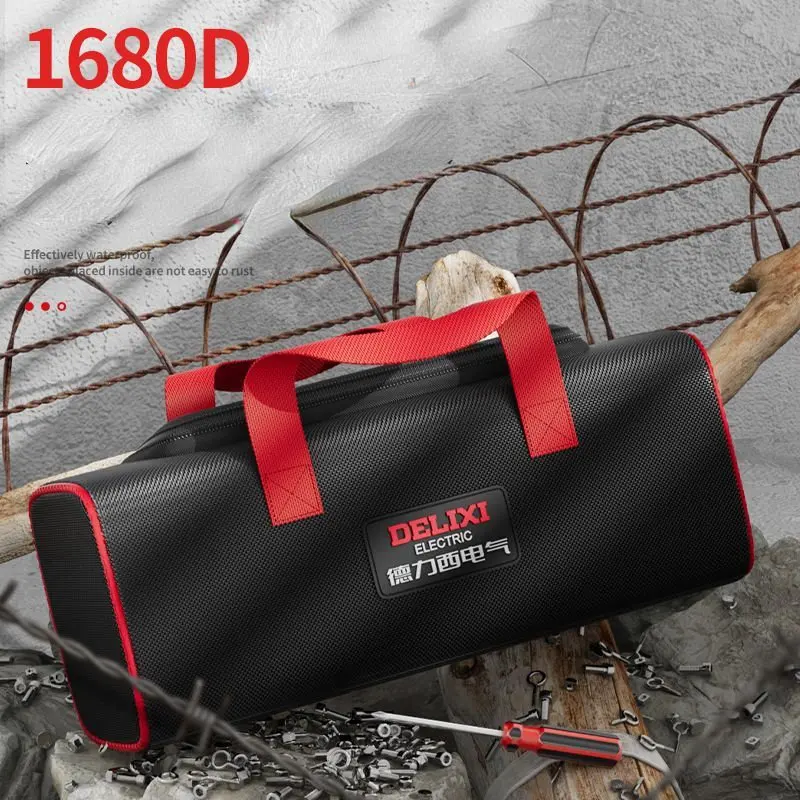 Youpin DELIXI Portable Multi-Function Tool Bag Multi-Pocket Waterproof Anti-Fall Storage Bag Oxford Cloth Electrician Handbag